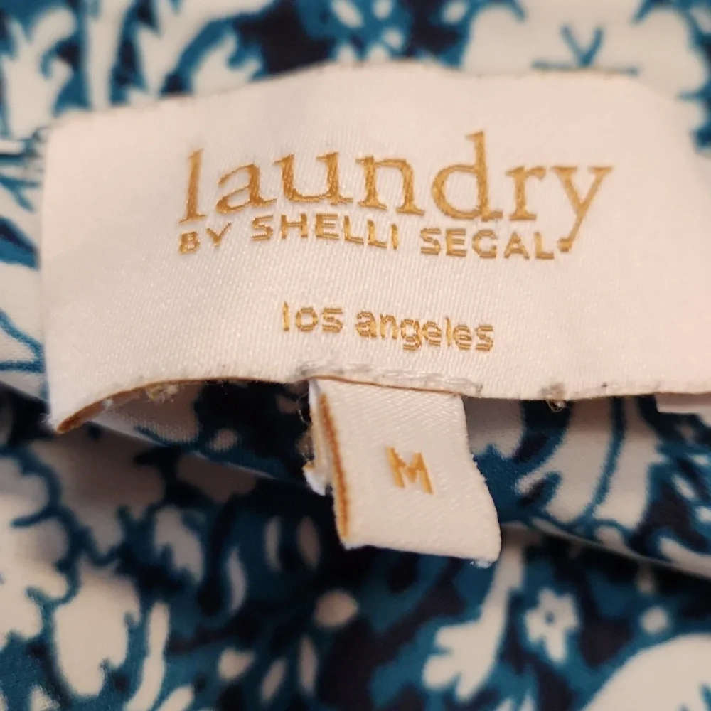 Laundry by Shelli Segal Teal Blouse Med - Picture 2 of 3